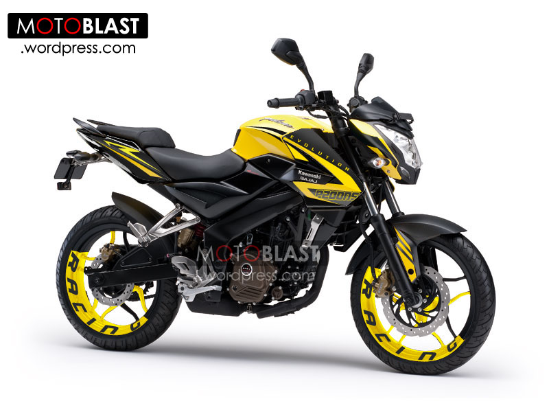 Modif Striping Kawasaki Bajaj Pulsar P200NS indonesia 