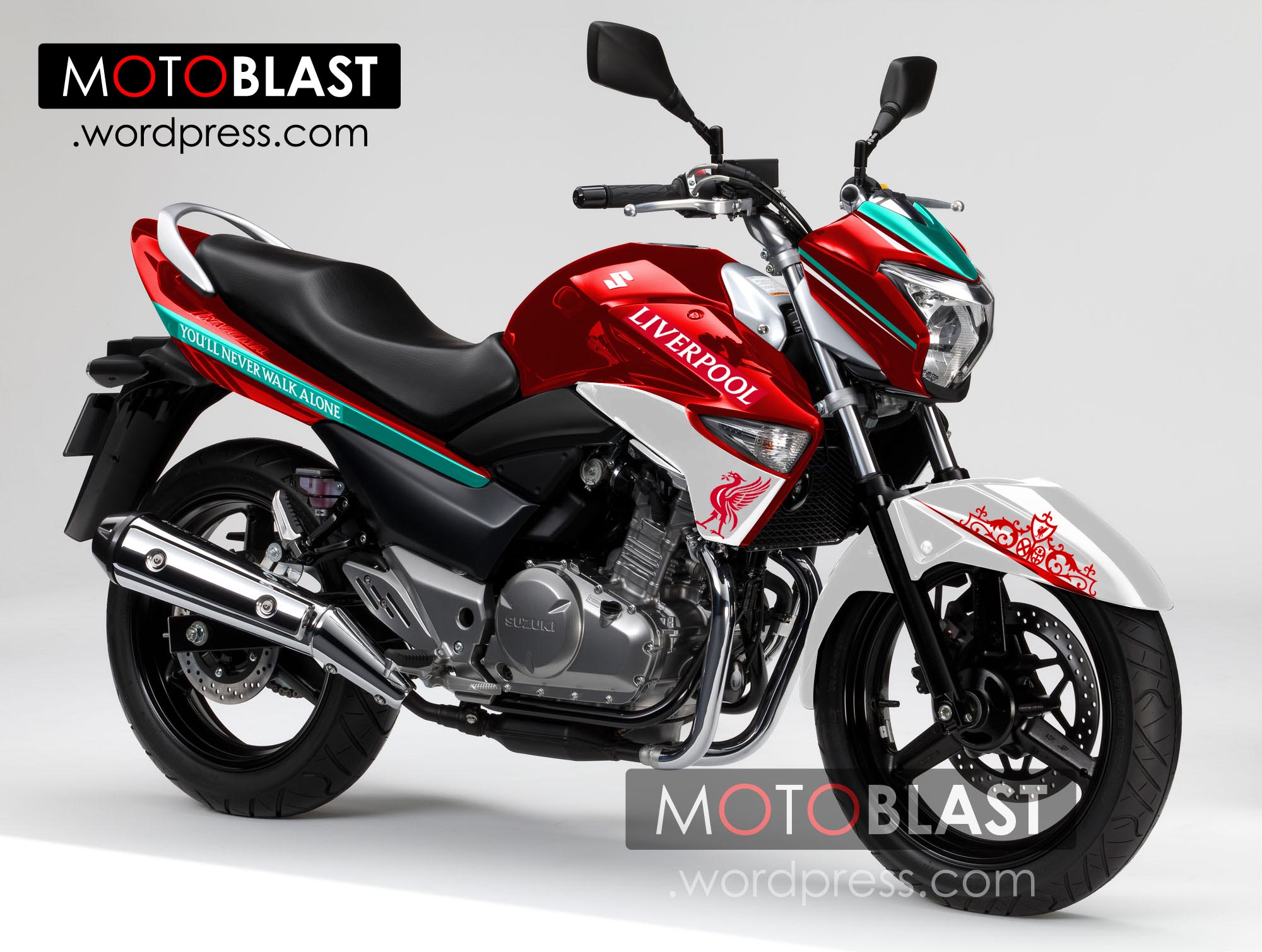 Modif Striping Suzuki Inazuma Liverpool MOTOBLAST