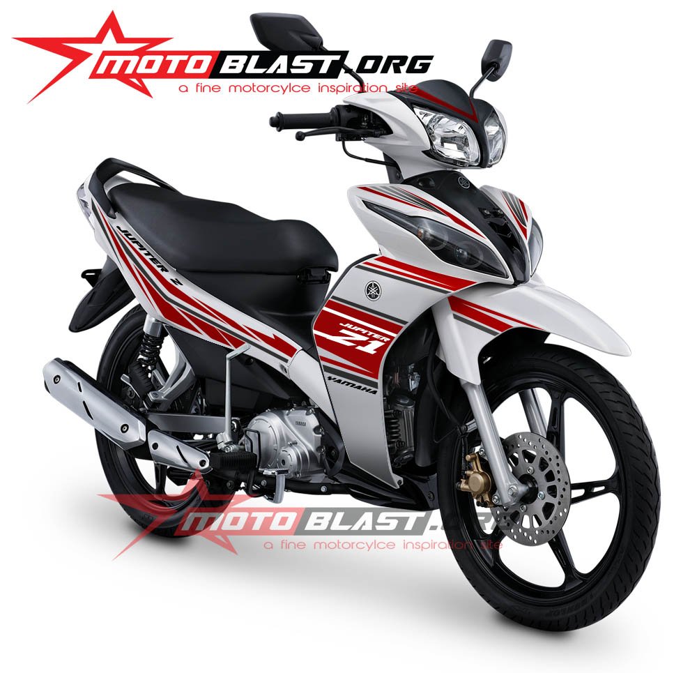 Modif Striping Yamaha New Jupiter Z White MOTOBLAST