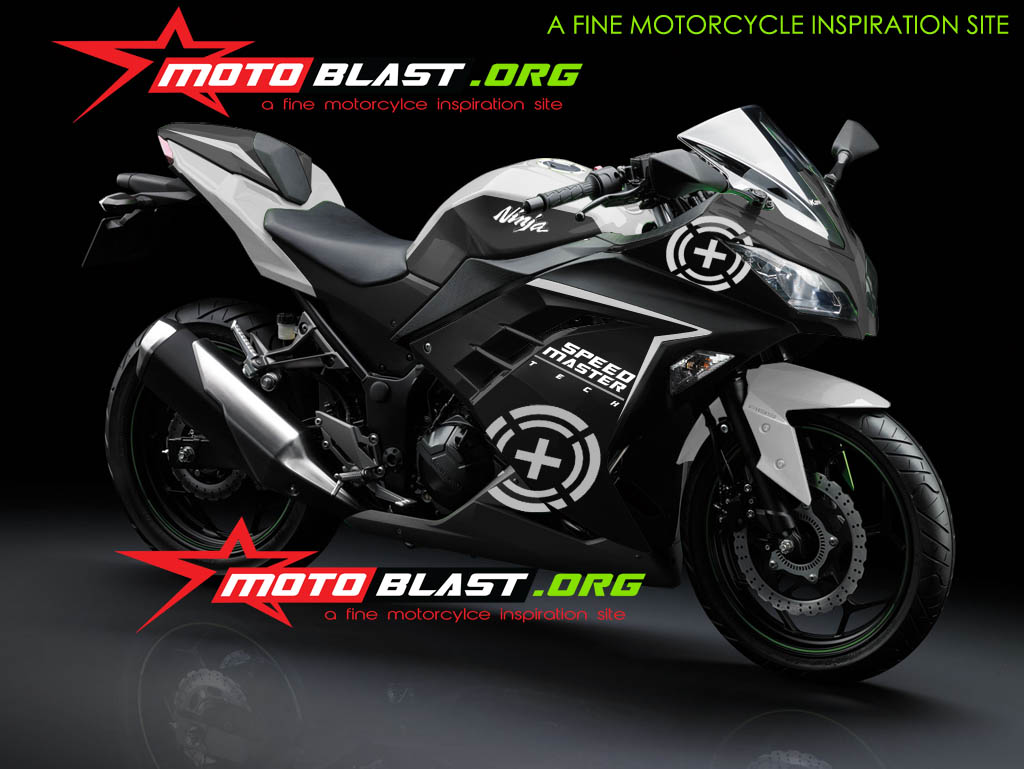 Modif Striping Kawasaki Ninja 250r FI Black Green Plus4 MOTOBLAST