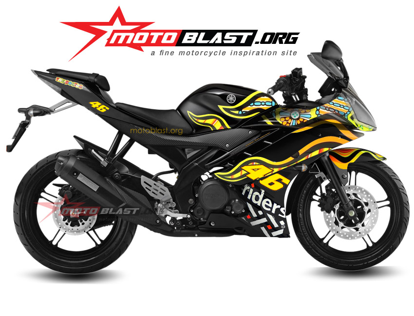 Modification Decal Design Yamaha YZF R15 Special Edition VR46 MOTOBLAST