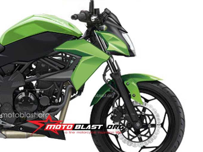 New Rendering Kawasaki Ninja 250 RR Mono Naked Bike 2014 From Motoblast MOTOBLAST
