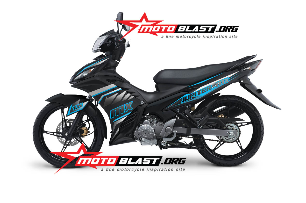 Modif Striping Yamaha New Jupiter MX Black Elegan MOTOBLAST