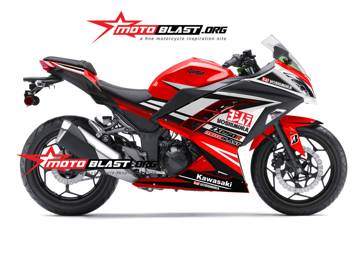 Modif Striping Kawasaki Ninja 250R FI Merah! - MOTOBLAST