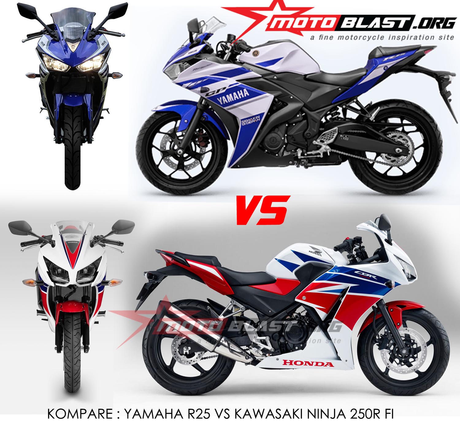 HOT Kompare Yamaha R25 VS Honda CBR250R Dual Keen Eyes MOTOBLAST