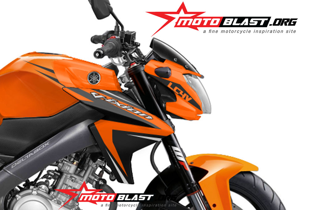 Modif Yamaha New Vixion 2014 Super Orange Colour Motoblast