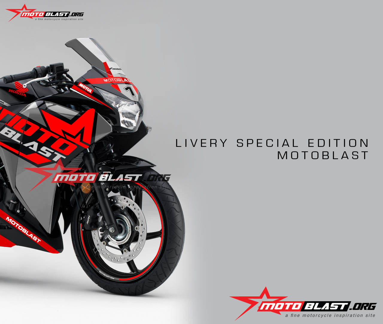 Modif Striping Honda CBR250R Thailand Black Racing Style Special Edition Livery Motoblast MOTOBLAST