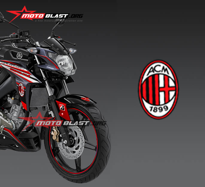 Modif Striping Yamaha New Vixion Advance 2015 Black ACMILAN MOTOBLAST