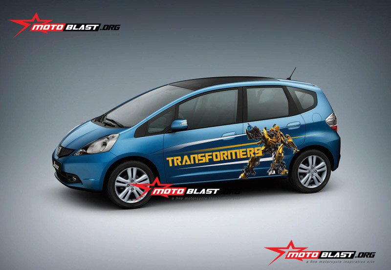 honda jazz biru - bumble bee-1