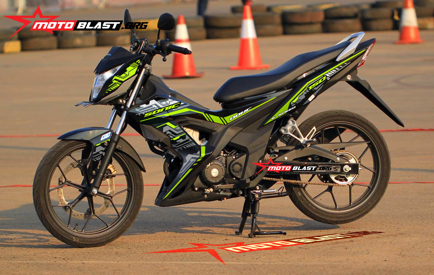 HOT Modif Striping Honda New Sonic 150 HITEC MOTOBLAST