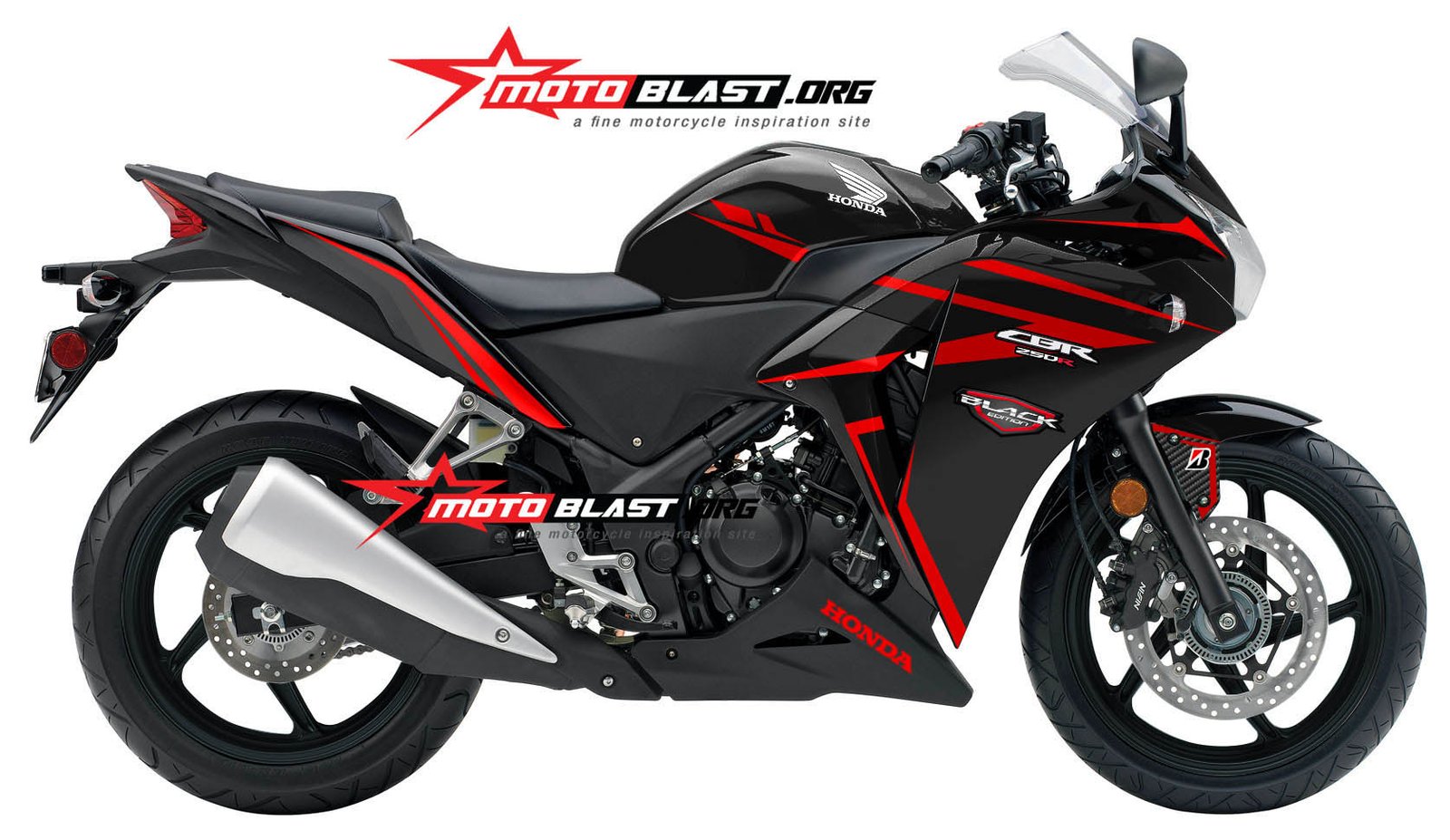 2011 Honda CBR250R ABS Black Edition Decal Motoblast MOTOBLAST