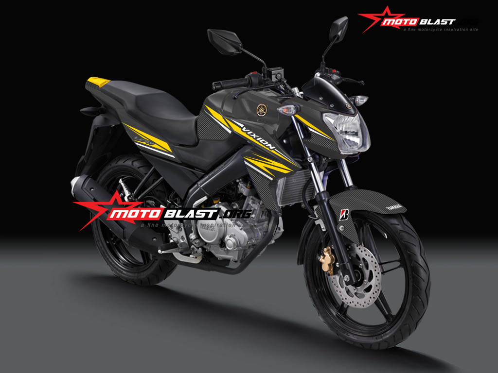 Modif Striping Yamaha New Vixion Black Motoblast