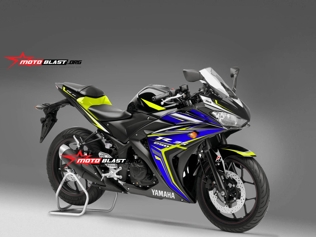 Modifikasi Yamaha R25 Striping Glow Simple