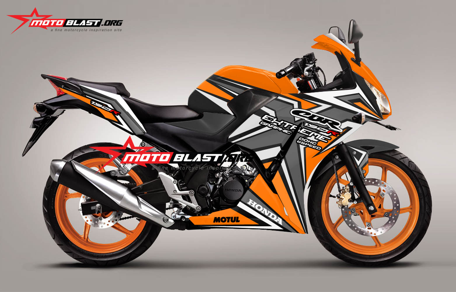 108 Modif Striping Honda Beat Fi Orange Modifikasi Motor Beat