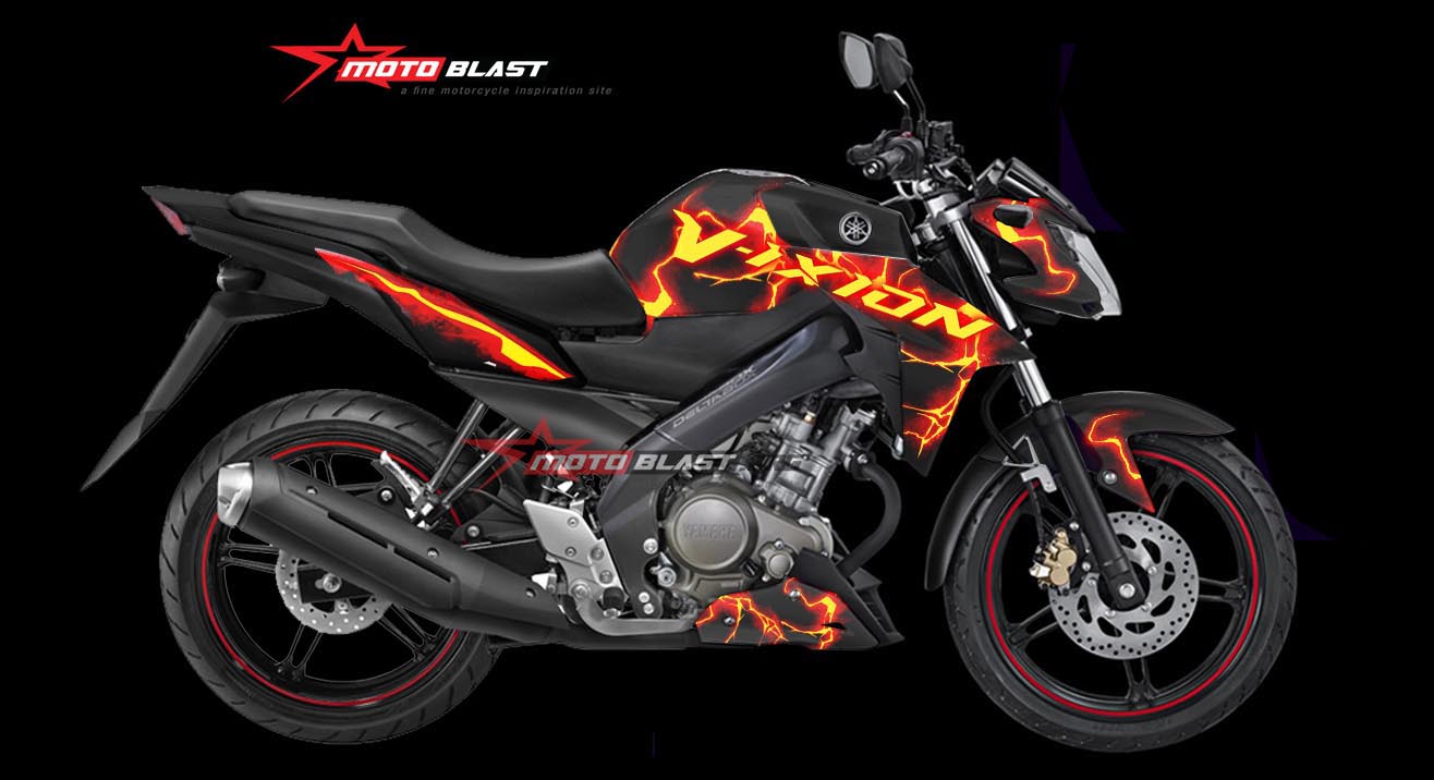 Modifikasi Yamaha New Vixion Advance Black Fire