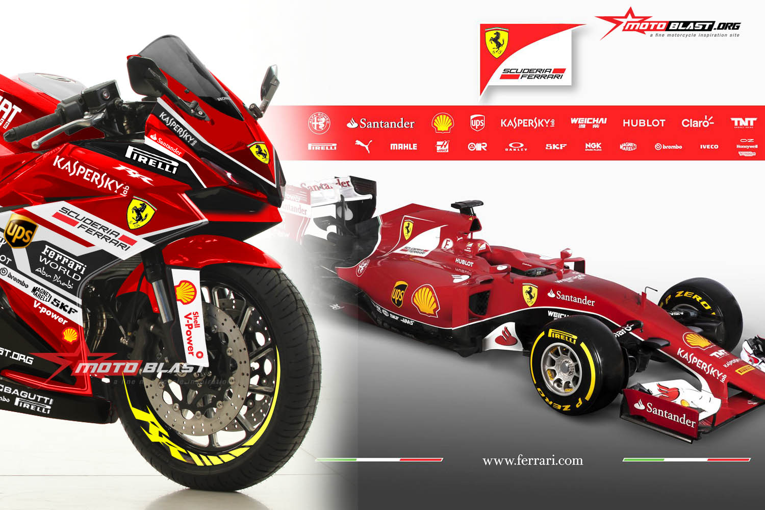 Modifikasi Motor Terbaru CBR250RR Red Ala Ferrari F1