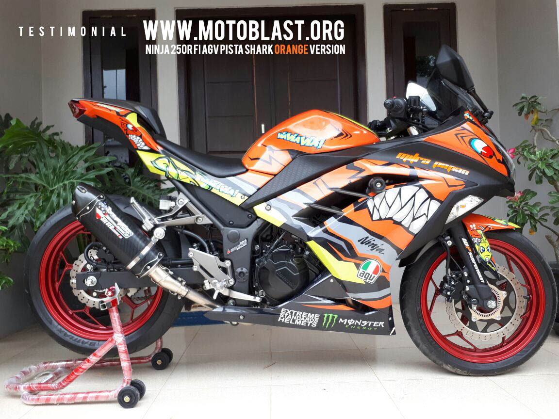 NINJA 250R FI AGV PISTA SHARK ORANGE VERSION - testimonial 