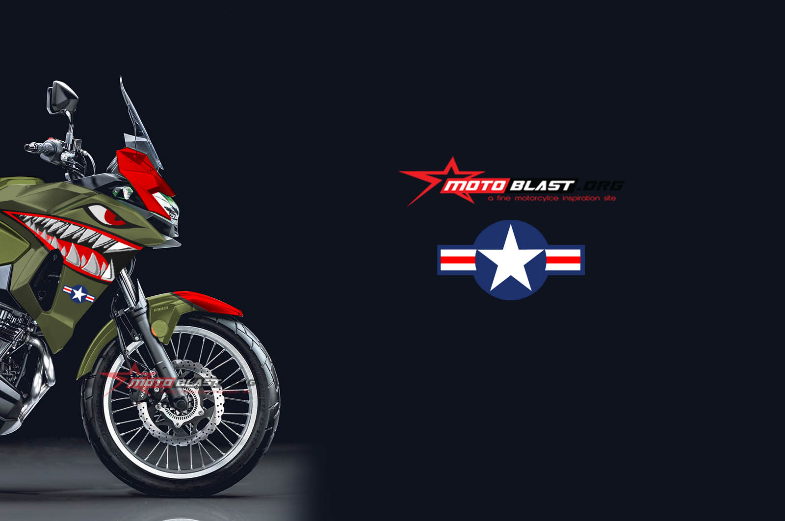 Modifikasi Striping Kawasaki Versys 250 Tema Pesawat Tempur