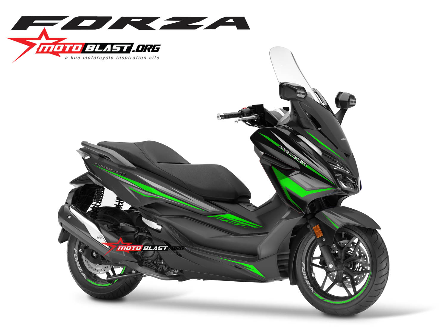 Inspirasi Striping Untuk Honda Forza Warna Hitam Motoblast