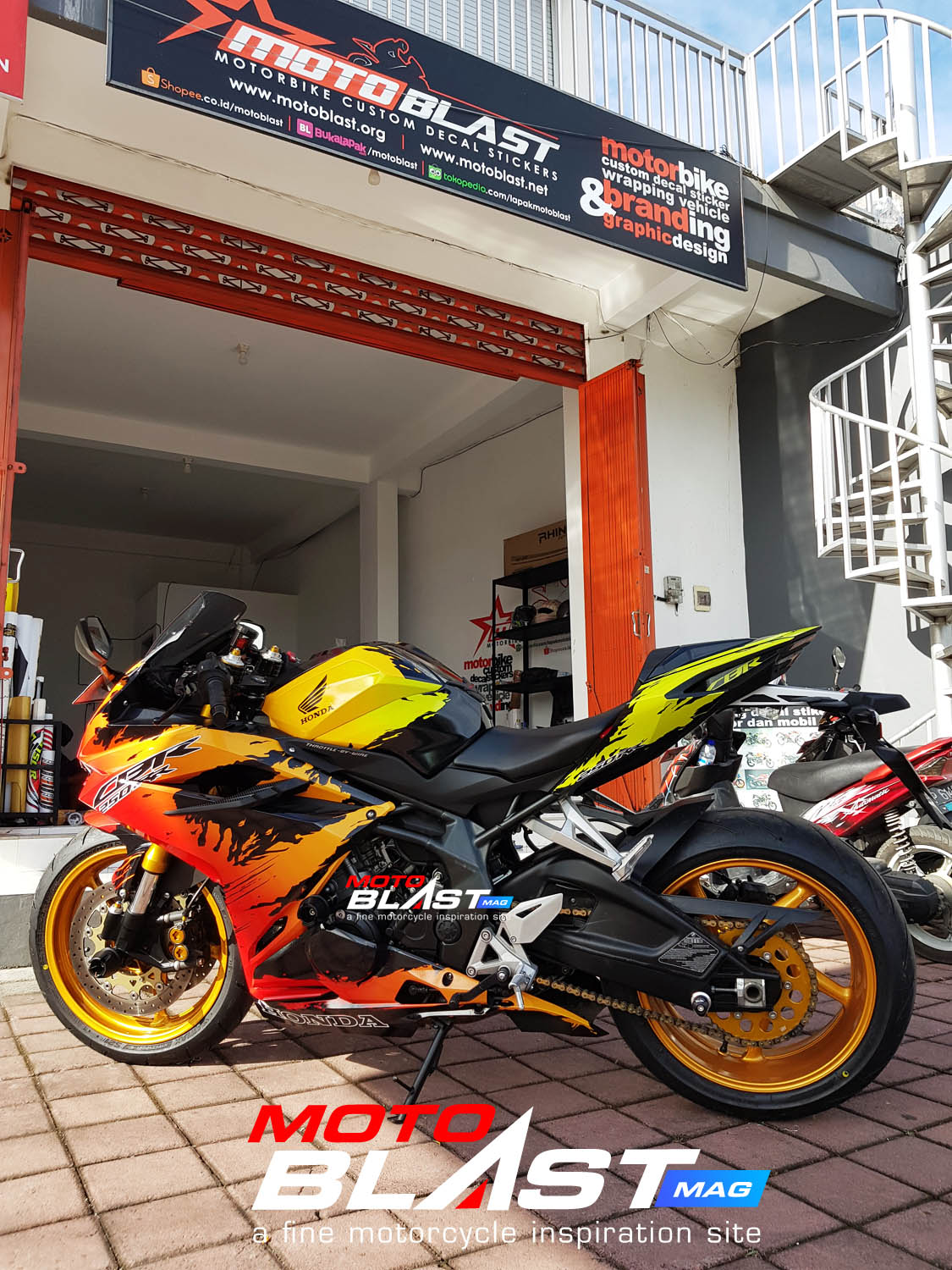 Honda CBR250RR Modif Hedon Limbah Moge BUTO AGNI MOTOBLAST