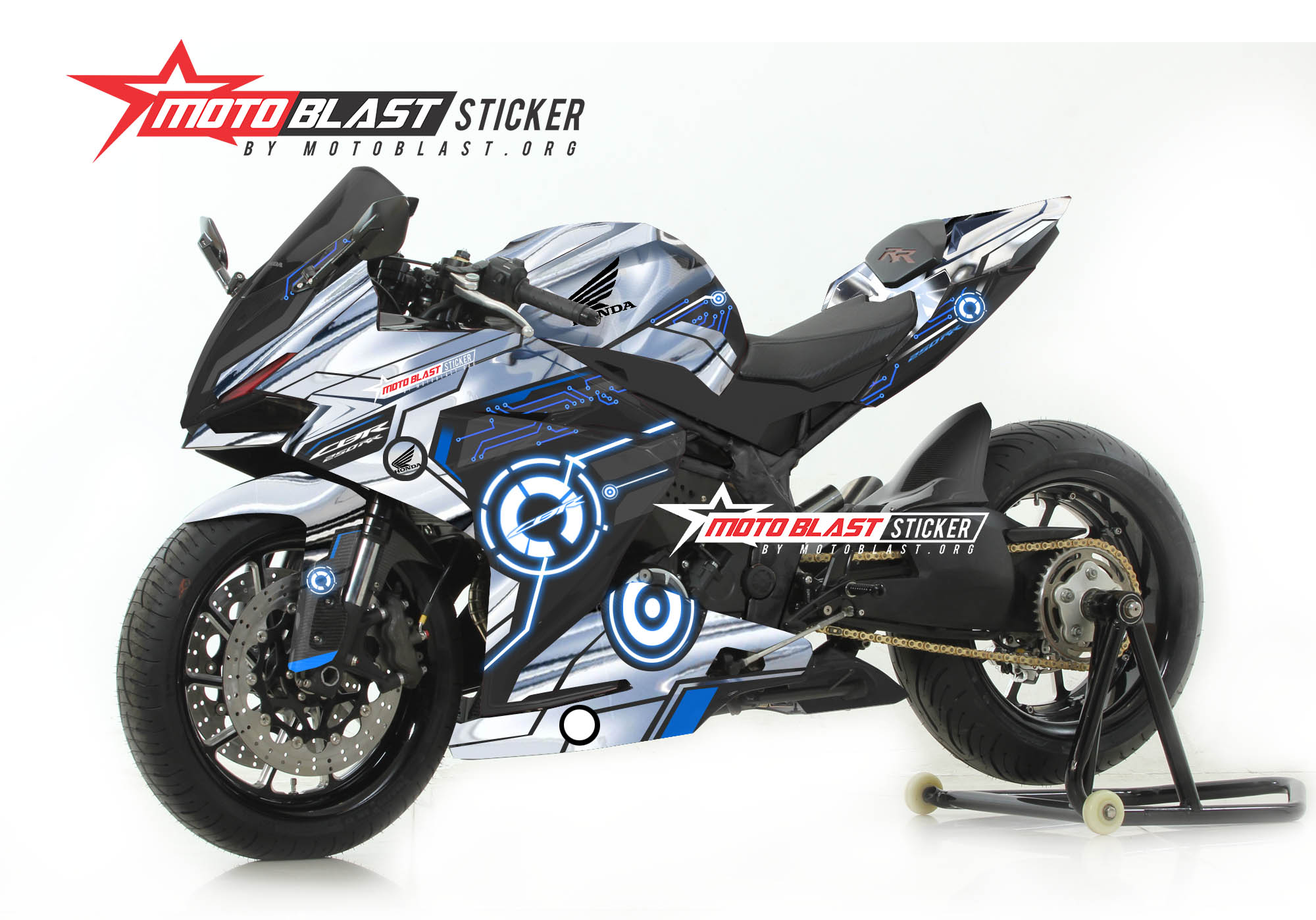 Modifikasi Striping Honda Cbr Rr Hi Tech Super Chrome Motoblast