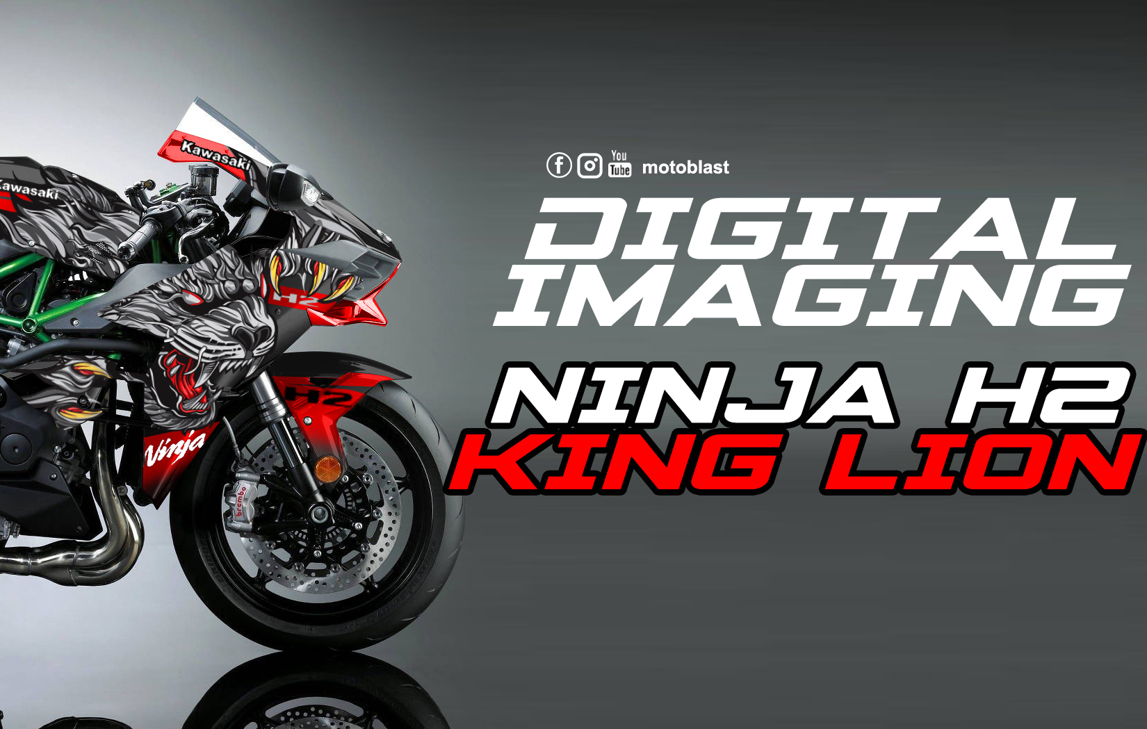 Digital Imaging Modif Striping Kawasaki H Livery King Lion Motoblast