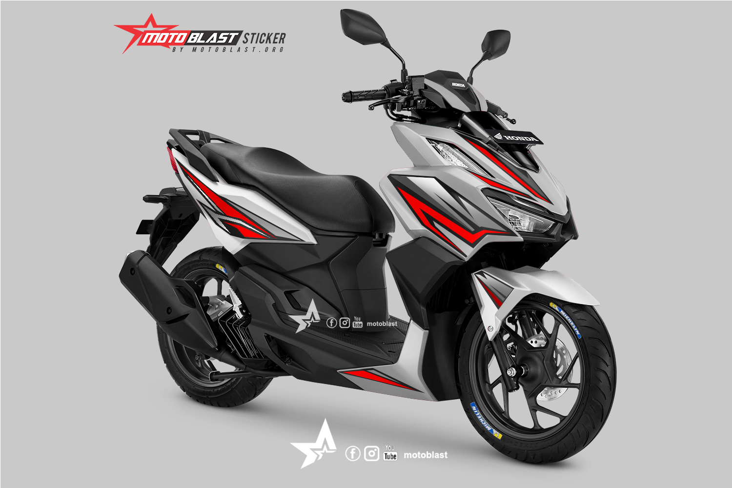 Modifikasi Striping Vario Wings Motoblast