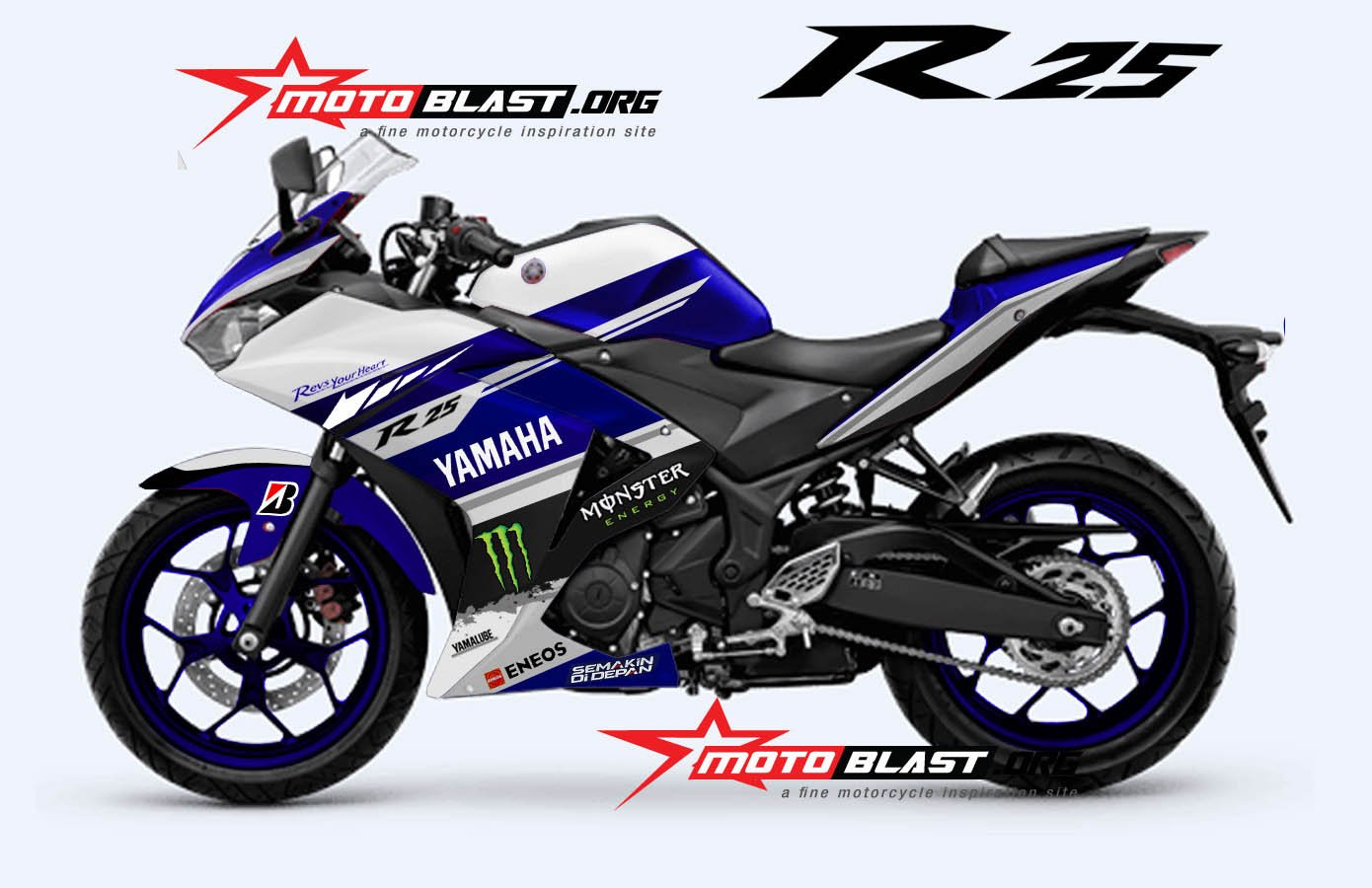 mega gallery kumpulan modifikasi striping yamaha r25 - MOTOBLAST