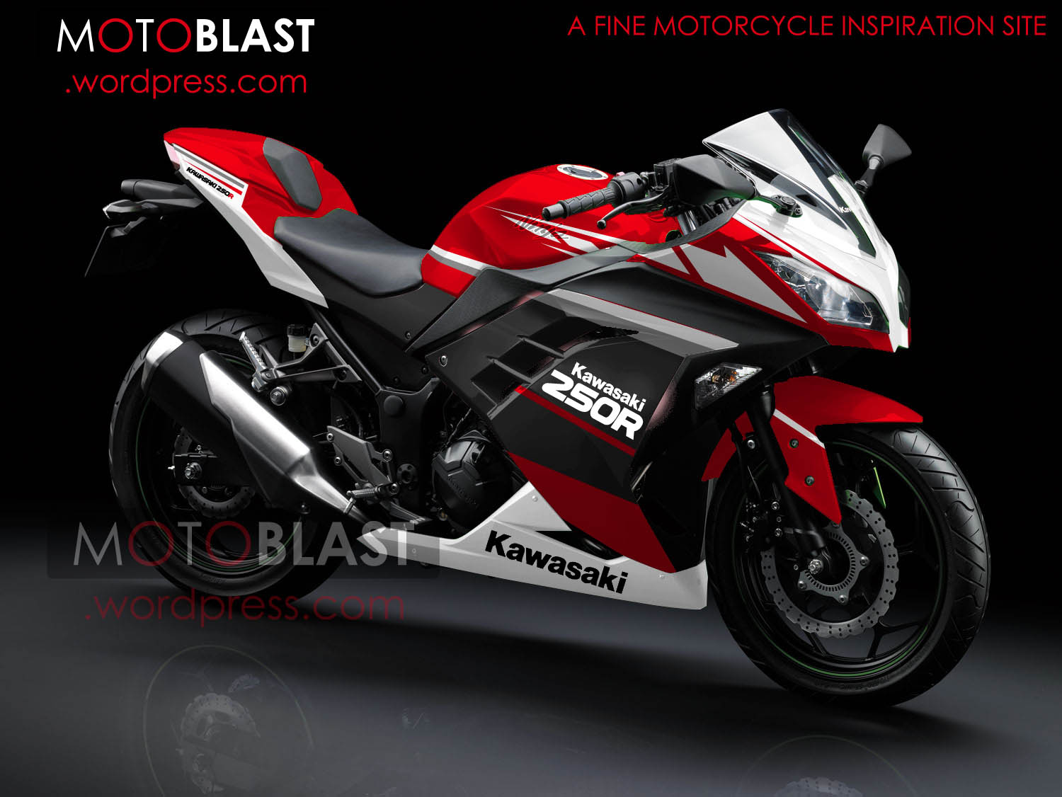 Modif Striping Kawasaki Ninja 250r FI Red4 MOTOBLAST