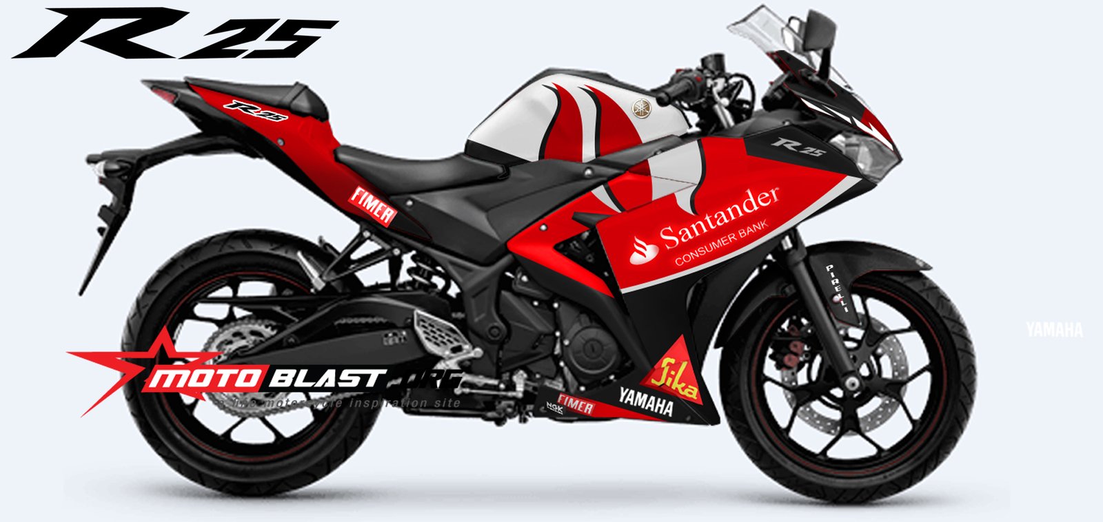 Modif Striping yamaha R25 Red - Santander Superbike! - MOTOBLAST