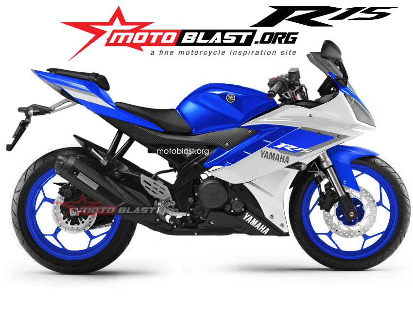 Modif Striping Yamaha R15 Blue - Ala R3 Blue plus ganti velg dan ban ...