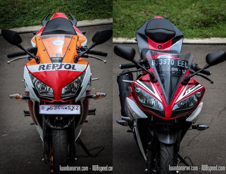 kompare cbr150r lokal vs yamaha R15 3