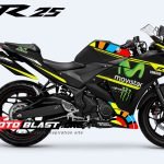 YAMAHA-R25-MONSTER-BLACK-ROSSI VR 46
