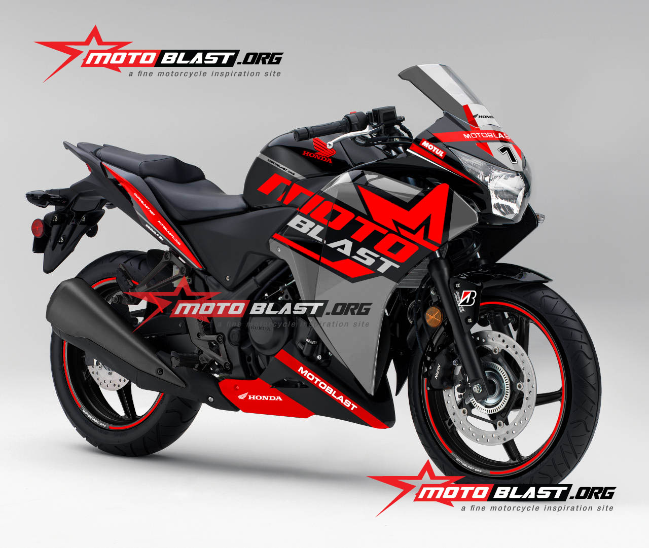 Modif Striping Honda Cbr250r Thailand Black Racing Style Special Edition Livery Motoblast