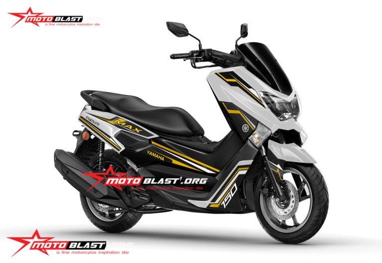 NMAX BLLACK WHITE ELEGAN2