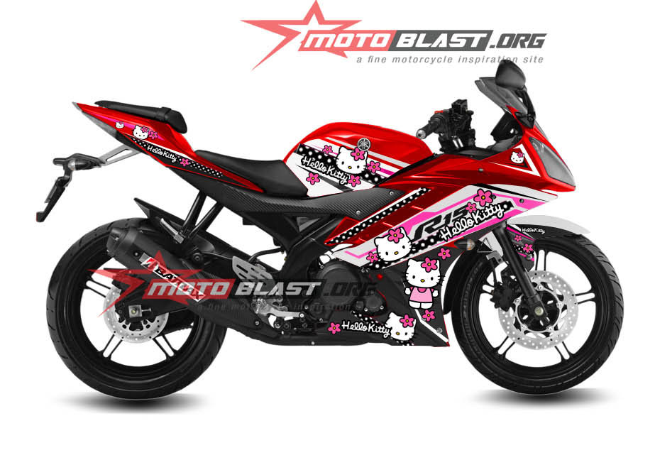 Modifikasi Yamaha R15 RED - Hello Kitty! - MOTOBLAST