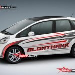 Modifikasi jazz white stiker blonthank