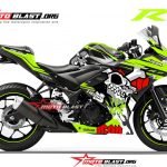 modifikasi yamaha R25-BLACK-SKULL-GREEN LEMON-MOTOBLAST