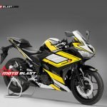 modifikasi yamaha R25 black super yellow