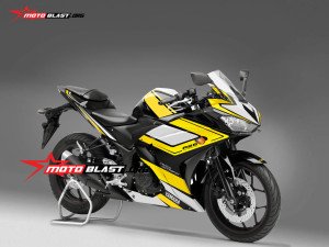 modifikasi yamaha R25 black super yellow