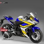 yamaha R25 blue motoblast