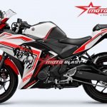 YAMAHA R25 DRAGON white red motoblast