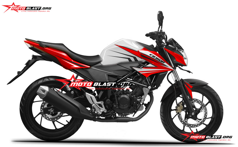 Modifikasi Striping Honda New CB150R White | MOTOBLAST