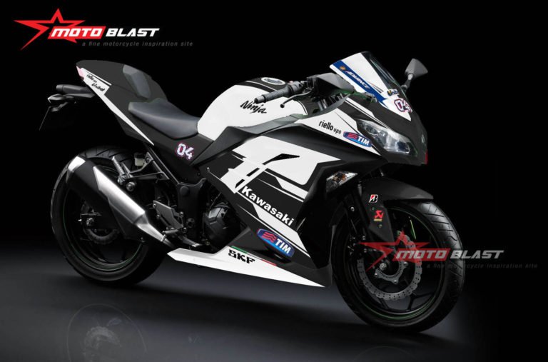 NINJA DUCATI DESMO BLACK WHITE2