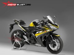 Yamaha R25 Black Simple Graphic kit dari Motoblast