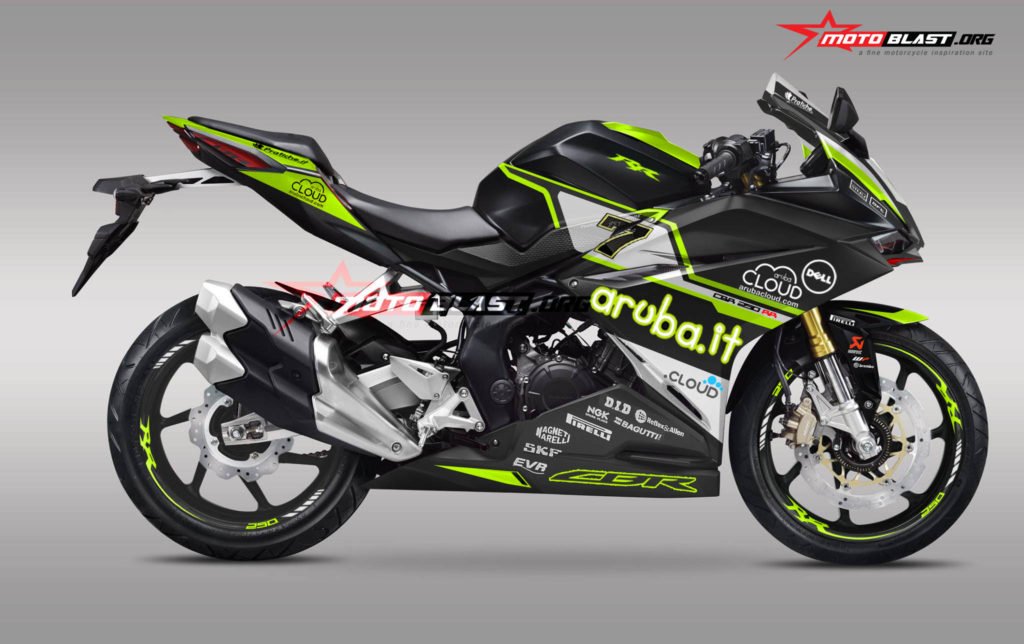 Graphic Kit Honda CBR250RR Black Aruba IT WSBK 2016 Green