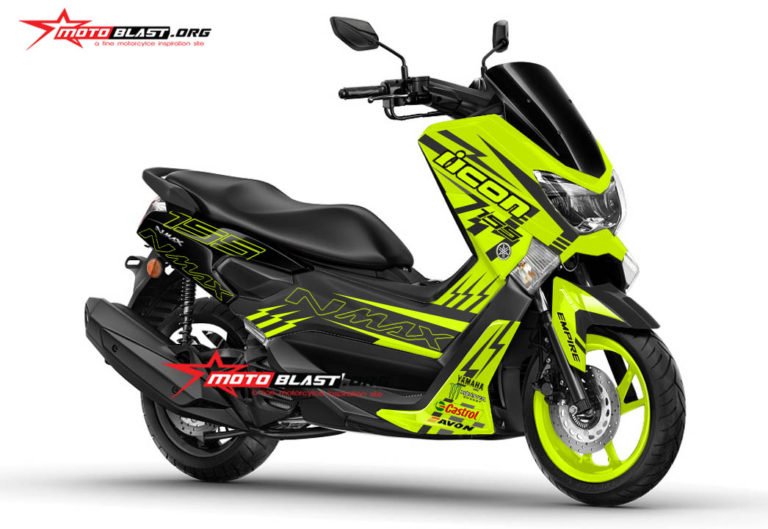 nmax-white-black-drift-battle