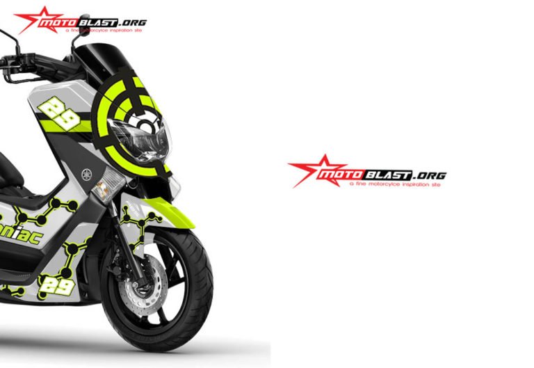 NMAX WHITE livery The Maniac motogp 2017-b