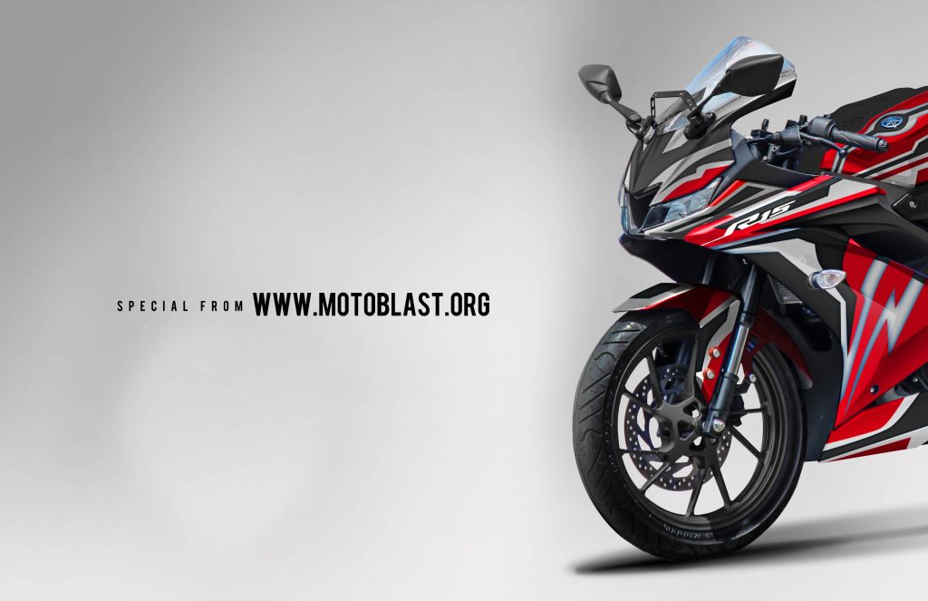 Modifikasi Striping Yamaha R15 Red Hitech glow  MOTOBLAST