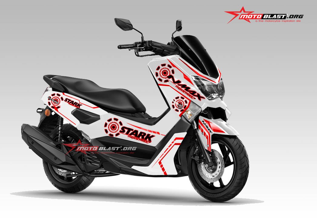 NMAX BLACK STARK INDUSTRIES-white